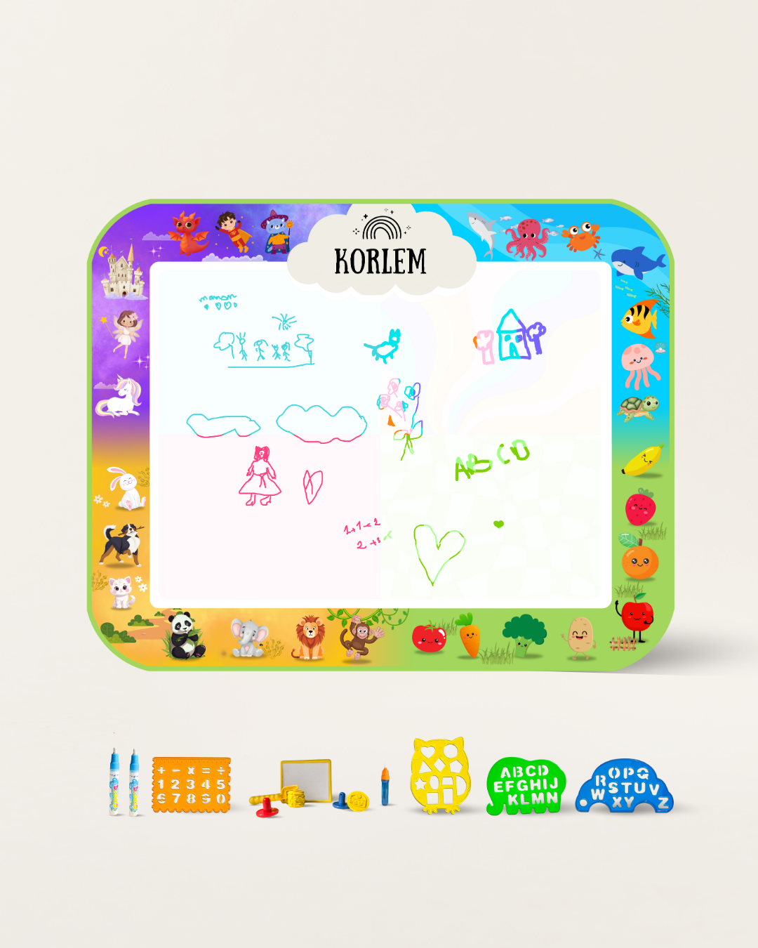 XXL Reusable & Educational Water Drawing Mat — Infinity