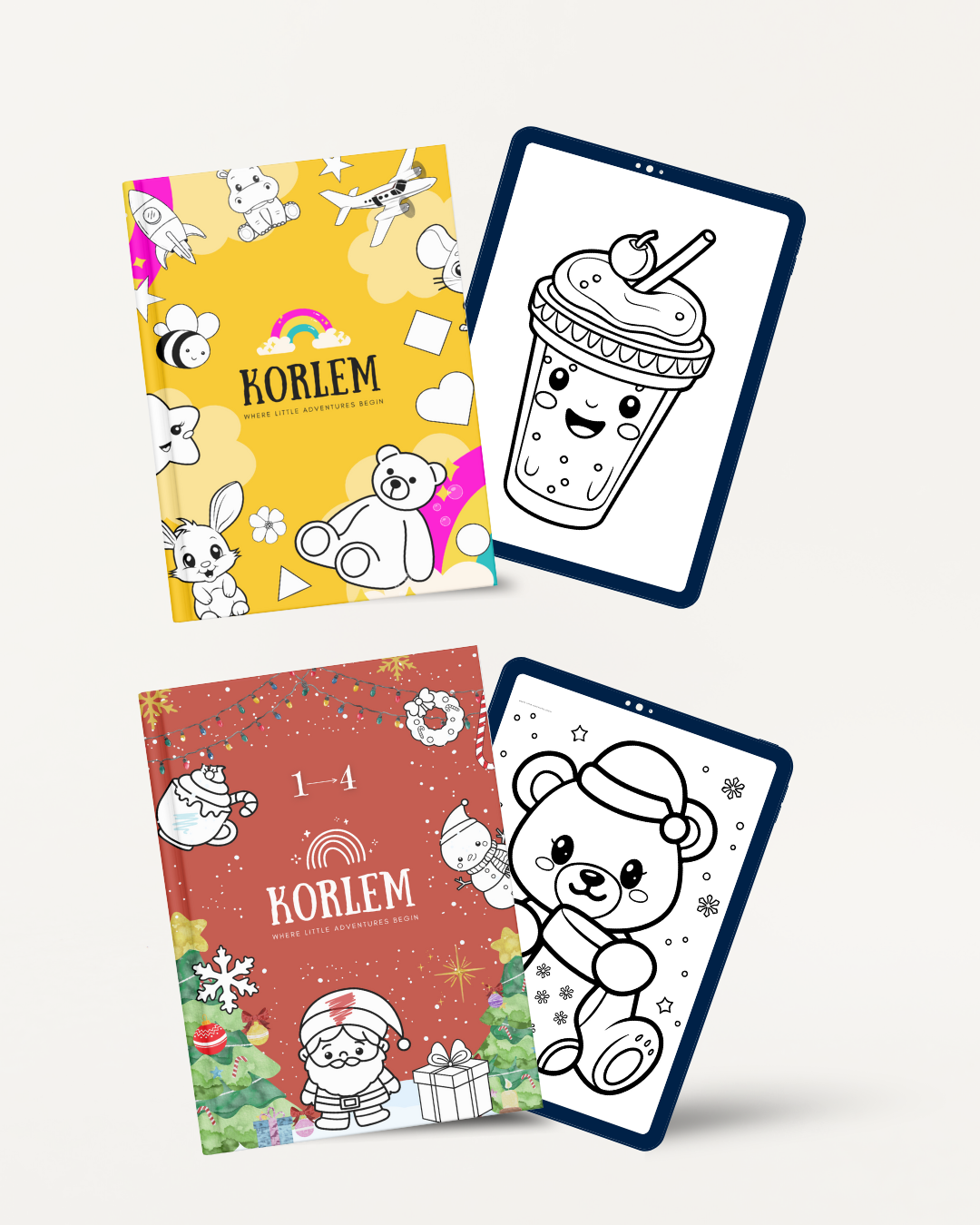 Set of 2 eBooks – 210 Coloring Pages